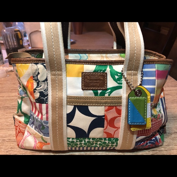 COACH  colorful Handbag. - Picture 1 of 4